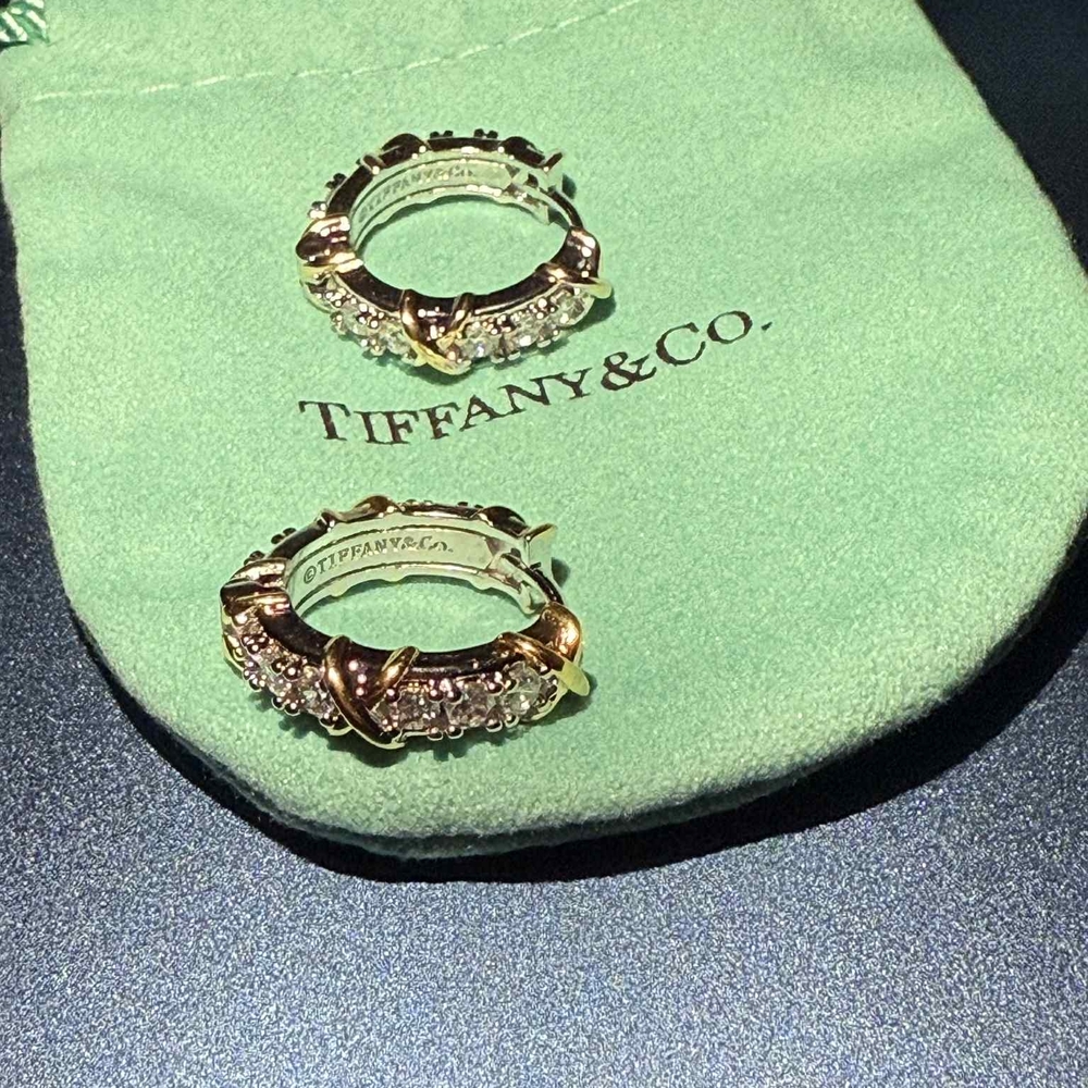 Tiffany & Co. Silver and Gold Women's Earrings